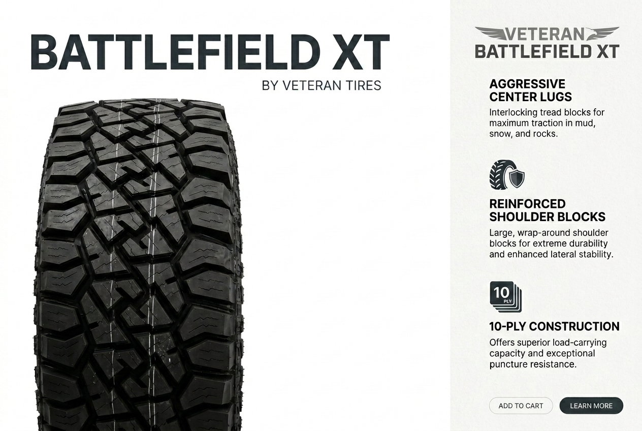 Veteran Battlefields XT specifications layout